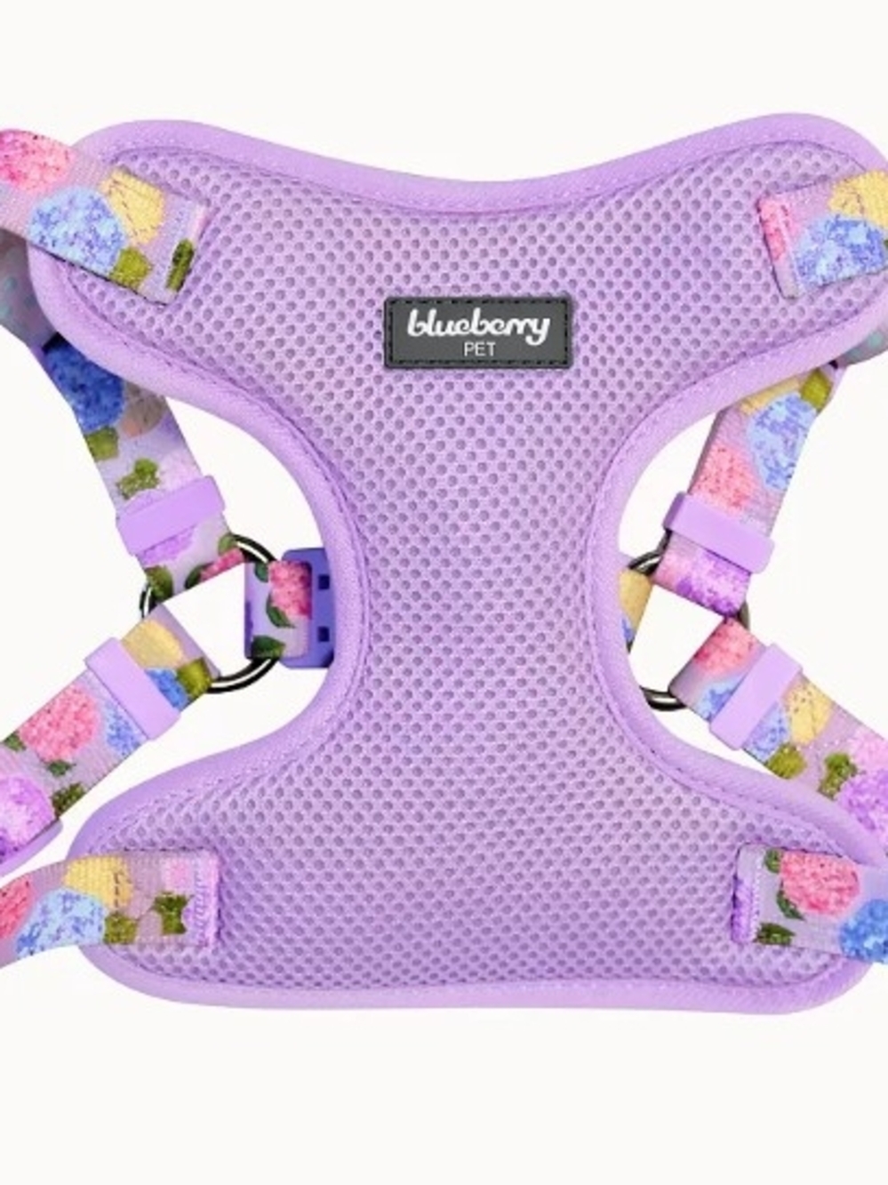 New Blueberry Pet Purple Flower Print Padded Dog Harness Vest Size Small